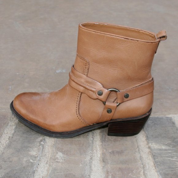 Antonio Melani Tan Leather Western Bootie Boot 7.5 - Picture 5 of 7